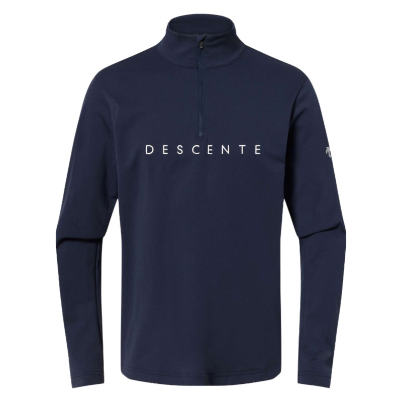 Pánska lyžiarská mikina Descente T-NECK CHEST LOGO  - tmavo modrá
