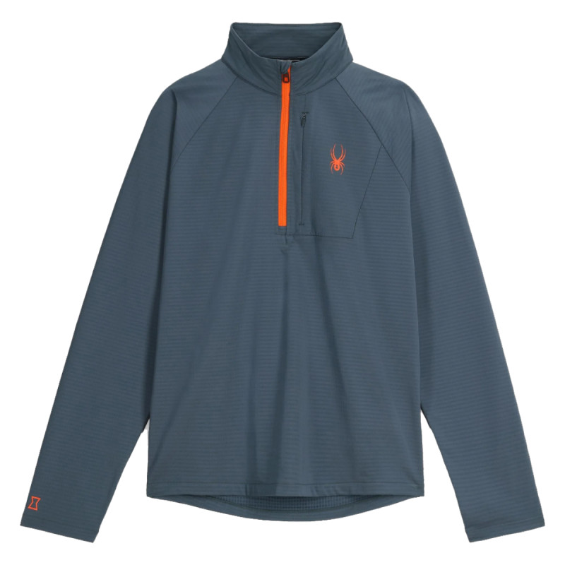 Pánská mikina Spyder GRIDWEB FLEECE 1/2 ZIP  - tmavě šedá