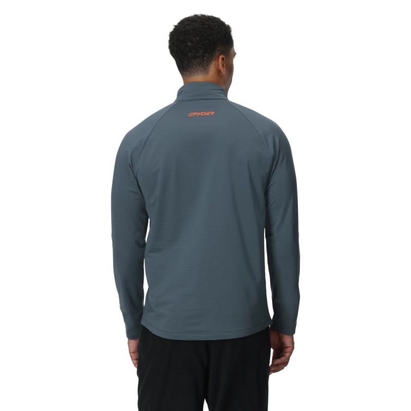 Pánská mikina Spyder GRIDWEB FLEECE 1/2 ZIP  - tmavě šedá