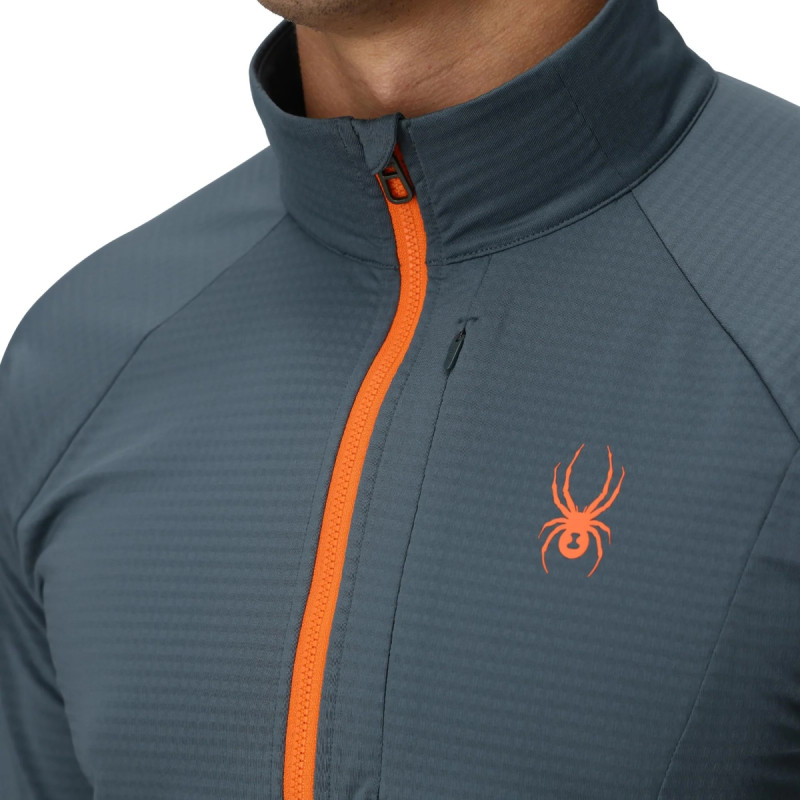 Pánská mikina Spyder GRIDWEB FLEECE 1/2 ZIP  - tmavě šedá