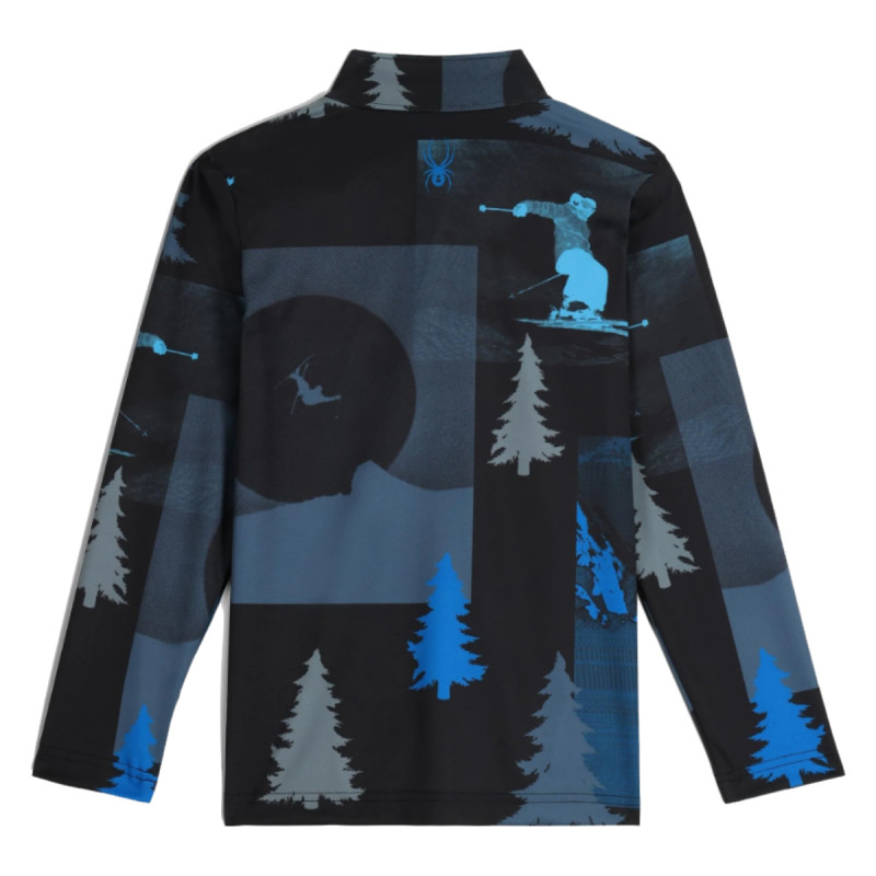 Chlapčenská mikina Spyder JACOBS 1/2 ZIP  - čierna