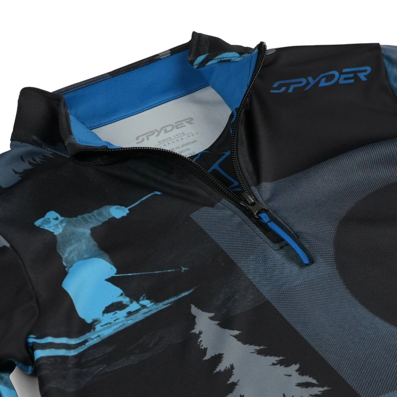 Chlapčenská mikina Spyder JACOBS 1/2 ZIP  - čierna