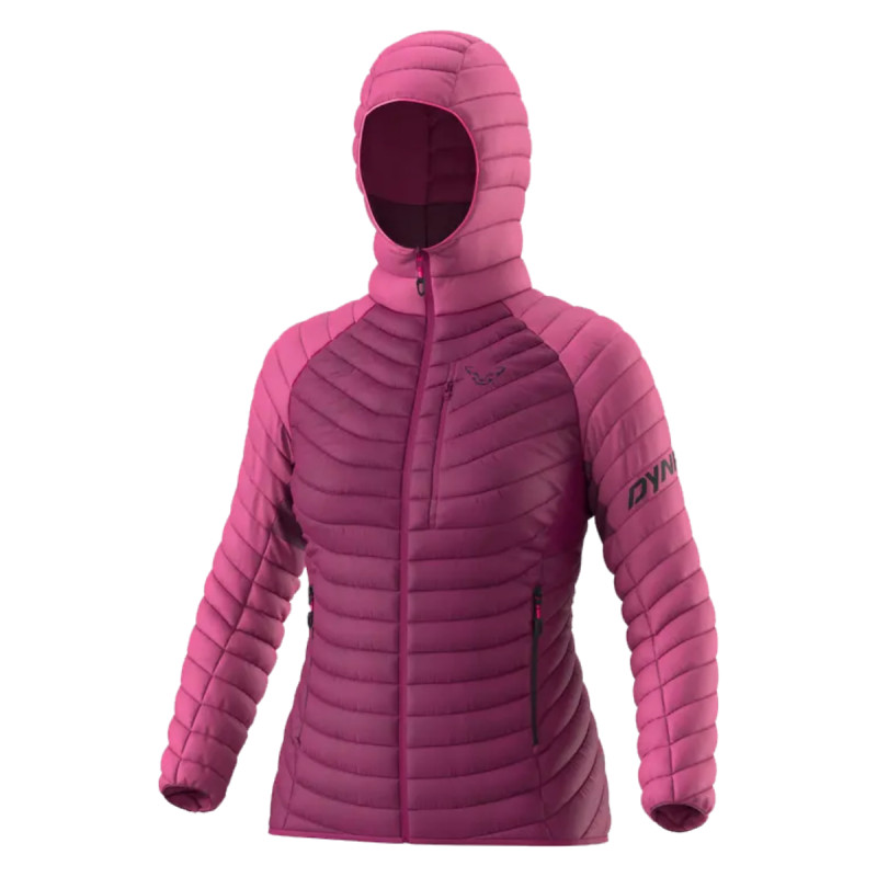 Dámská bunda Dynafit RADICAL DOWN RDS HOODED JACKET  - tmavě růžová