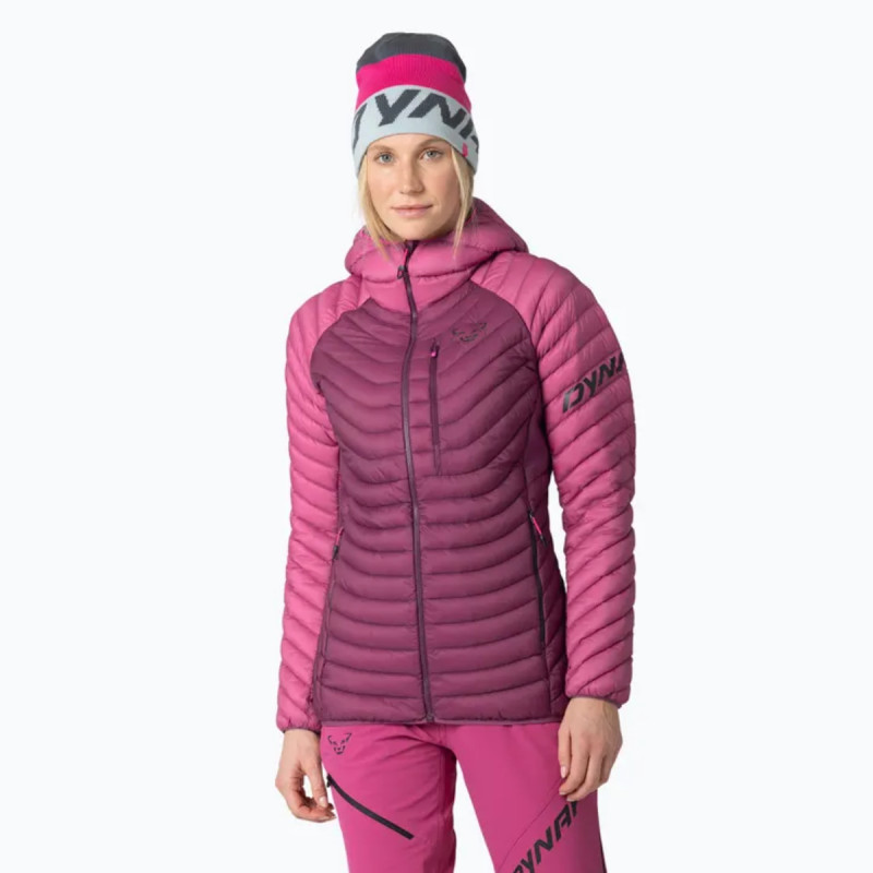 Dámská bunda Dynafit RADICAL DOWN RDS HOODED JACKET  - tmavě růžová