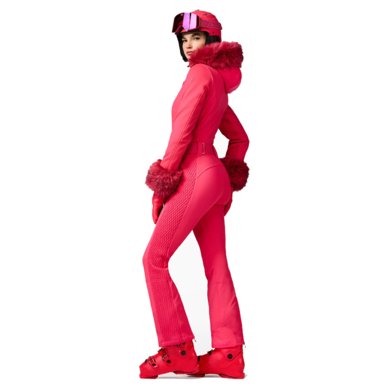 Dámská lyžařská kombinéza Goldbergh ANGELE FAUX BORDER  - tmavě růžová