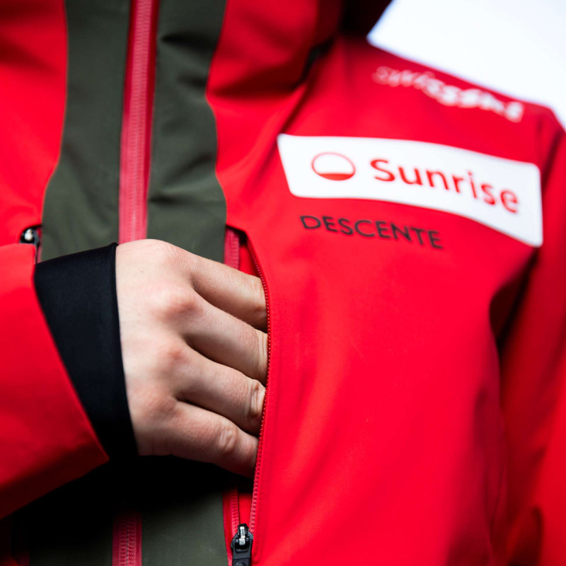 Pánska bunda Descente SWISS  - červená