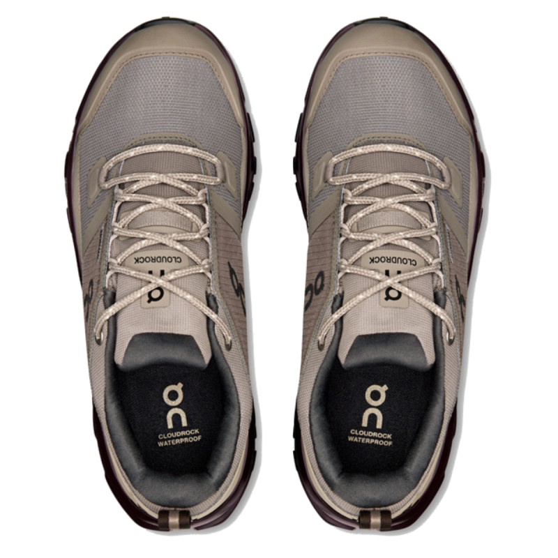 Dámské turistické boty On CLOUDROCK LOW WATERPROOF  - béžová