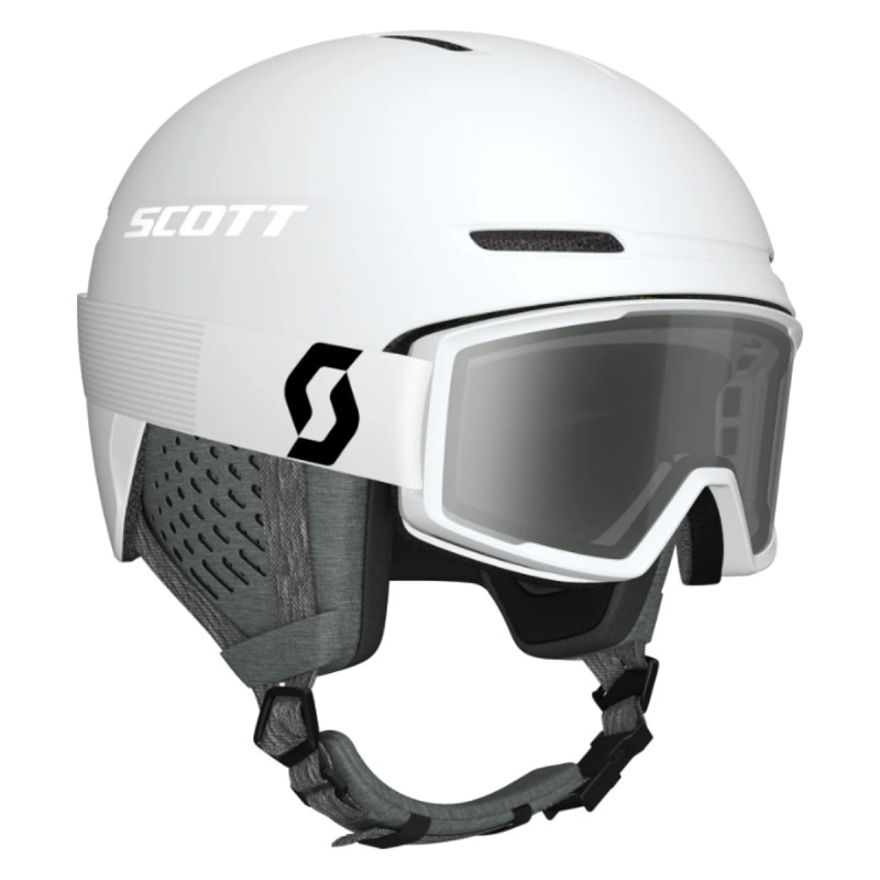 Lyžařská helma Scott COMBO HELMA TRACK + BRÝLE FACTOR PRO  - bílá