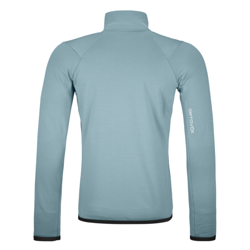 Pánská mikina Ortovox FLEECE GRID JACKET  - světle modrá