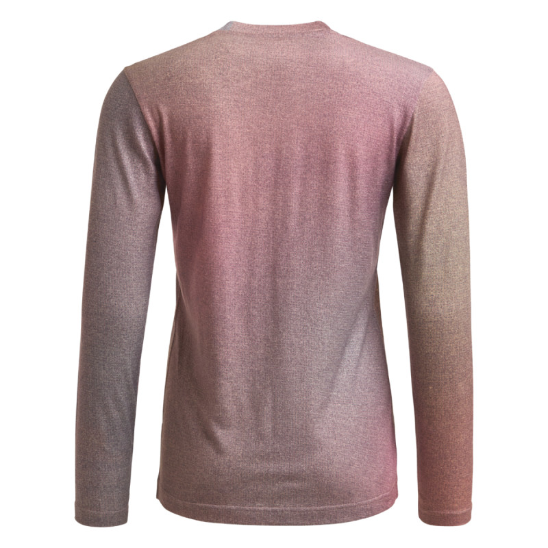 Dámské funkční tričko Ortovox 185 ROCK'N'WOOL PRINT LS  - světle růžová