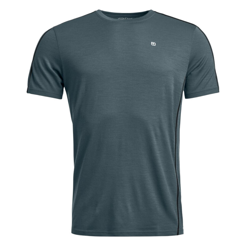 Pánske funkčné tričko Ortovox 185 ROCK'N'WOOL SHORT SLEEVE  - tmavo šedá