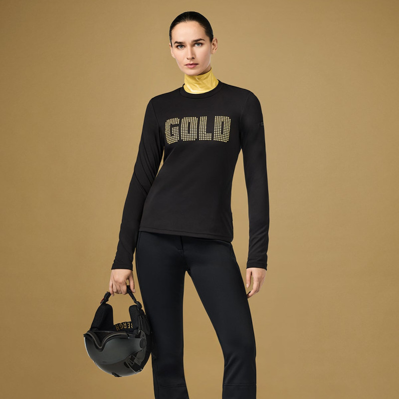 Dámské tričko Goldbergh AUREA LONG  - černá