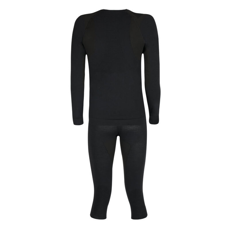 Dámský funkční komplet Lenz SET MERINO 3/4  - černá