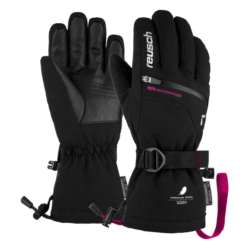 Detské lyžiarské rukavice Reusch LANDO R-TEX® XT  - čierna