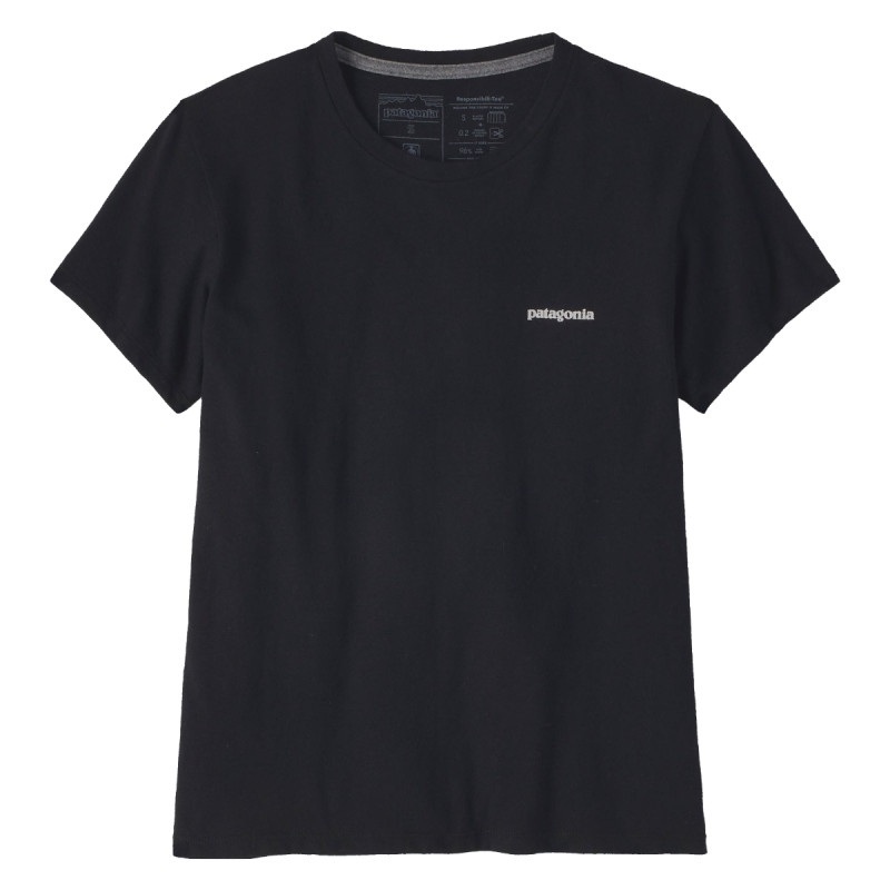 Dámske tričko Patagonia P-6 LOGO RESPONSIBILI-TEE  - čierna