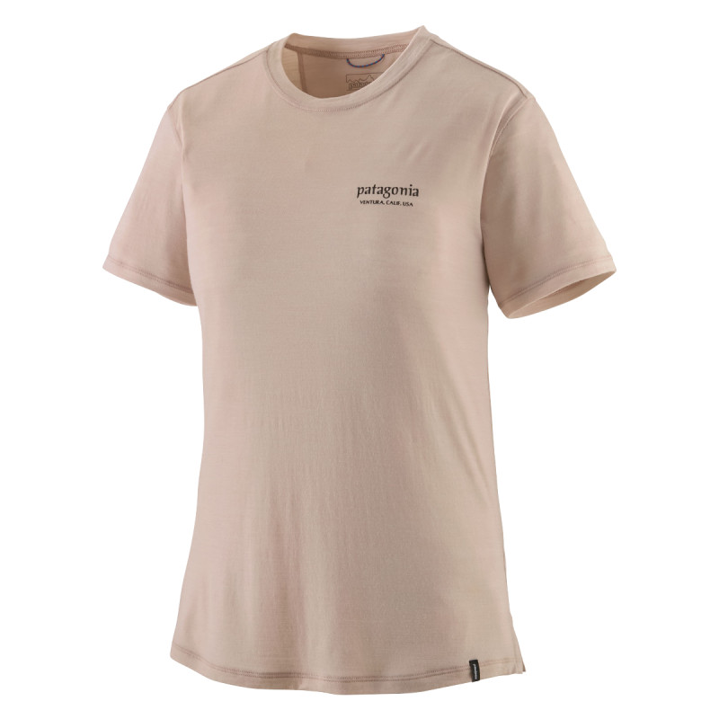Dámske funkčné tričko Patagonia CAPILENE COOL MERINO BLEND GRAPHIC SHIRT  - béžová