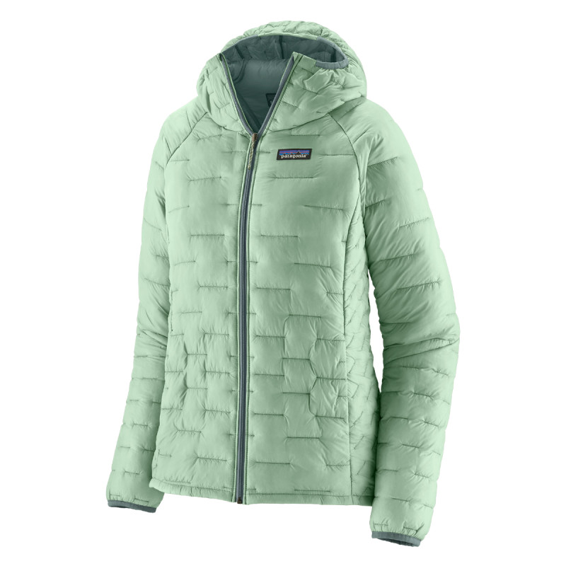 Dámska bunda Patagonia MICRO PUFF HOODY  - svetlo modrá