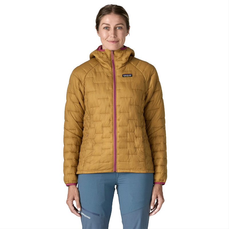 Dámska bunda Patagonia MICRO PUFF HOODY  - svetlo modrá