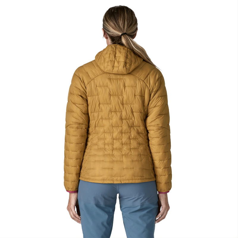 Dámská bunda Patagonia MICRO PUFF HOODY  - světle modrá