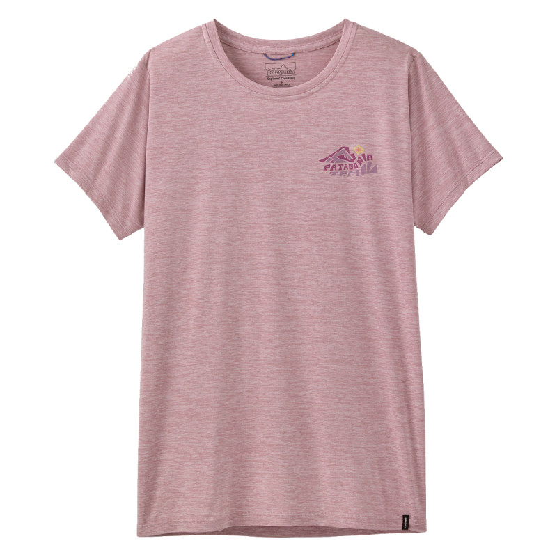 Dámské funkční tričko Patagonia CAPILENE COOL DAILY SHIRT - TRAILCHECK  - světle fialová