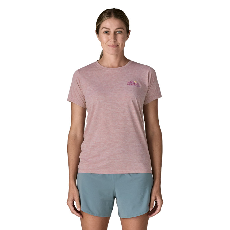 Dámské funkční tričko Patagonia CAPILENE COOL DAILY SHIRT - TRAILCHECK  - světle fialová