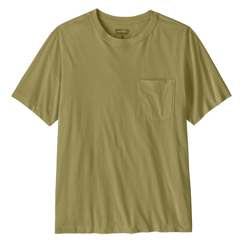 Pánske tričko Patagonia DAILY POCKET TEE  - khaki