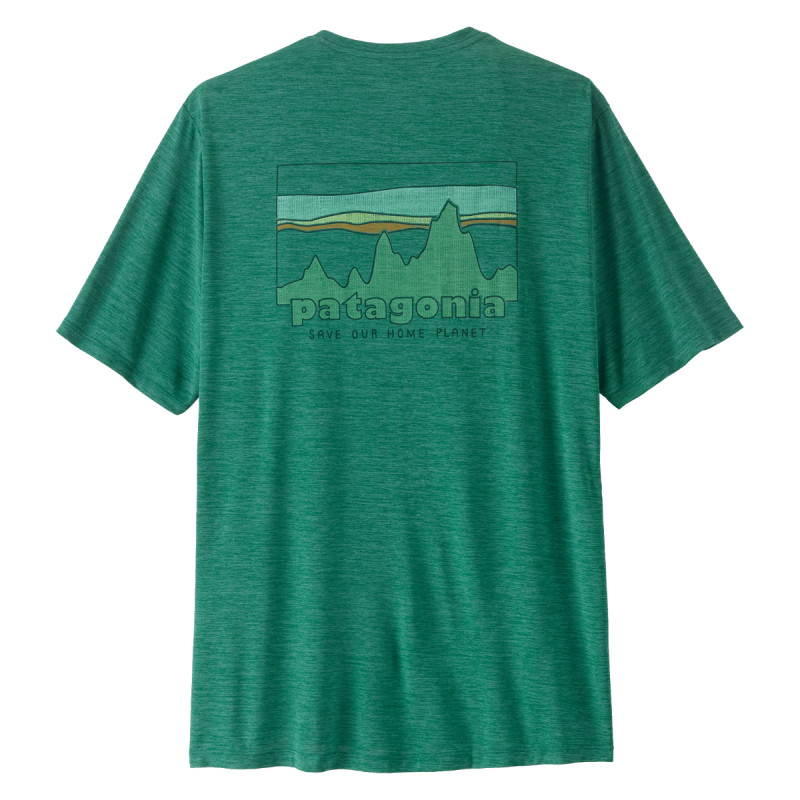 Pánské funkční tričko Patagonia CAPILENE COOL DAILY SHIRT - '73 SKYLINE  - tmavě zelená