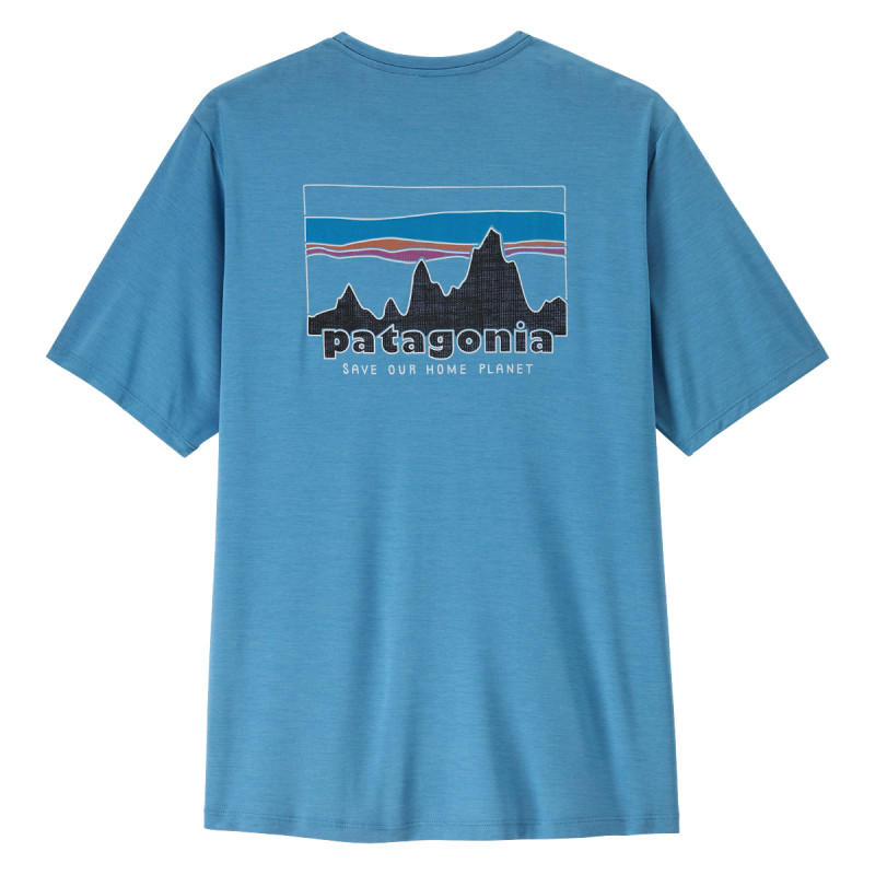 Pánske funkčné tričko Patagonia CAPILENE COOL DAILY SHIRT - '73 SKYLINE  - modrá