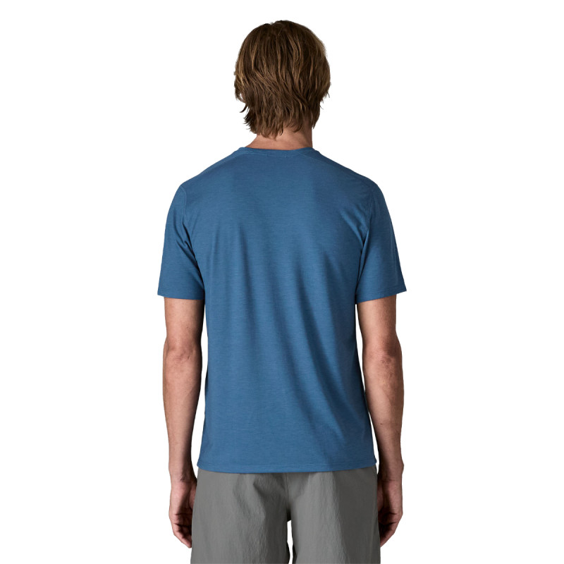 Pánske funkčné tričko Patagonia CAPILENE COOL TRAIL SHIRT - STRATAPEAKS  - modrá