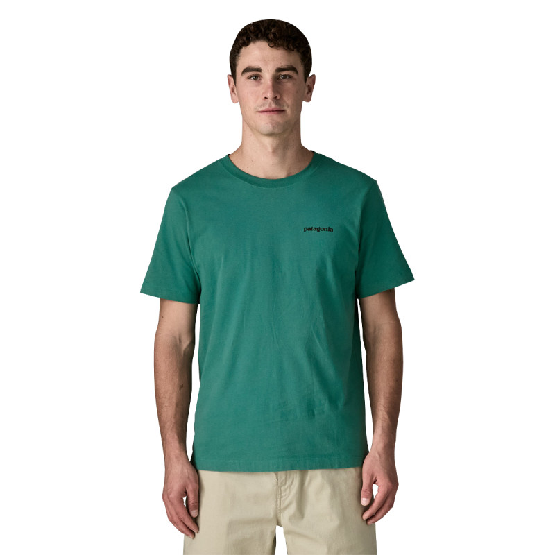 Pánske tričko Patagonia P-6 LOGO T-SHIRT  - tmavo zelená