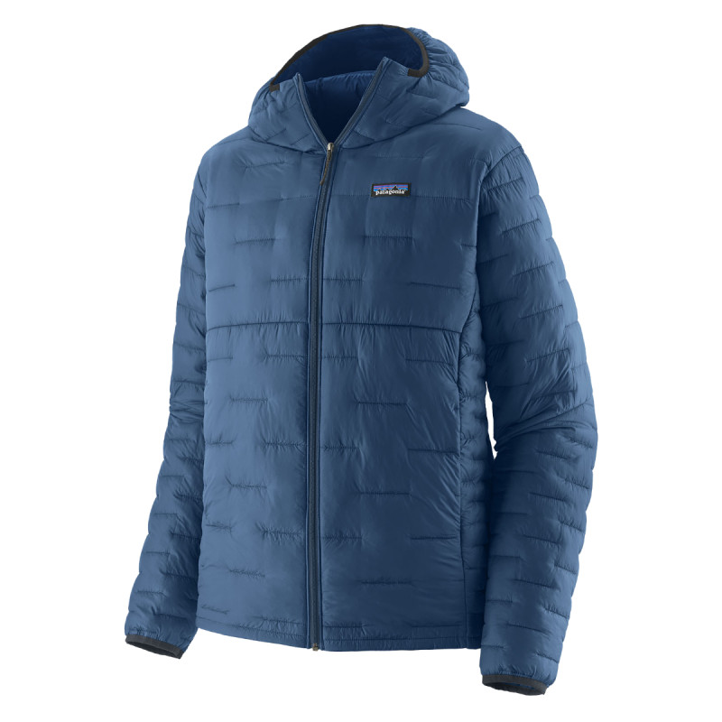 Pánska bunda Patagonia MICRO PUFF HOODY  - modrá