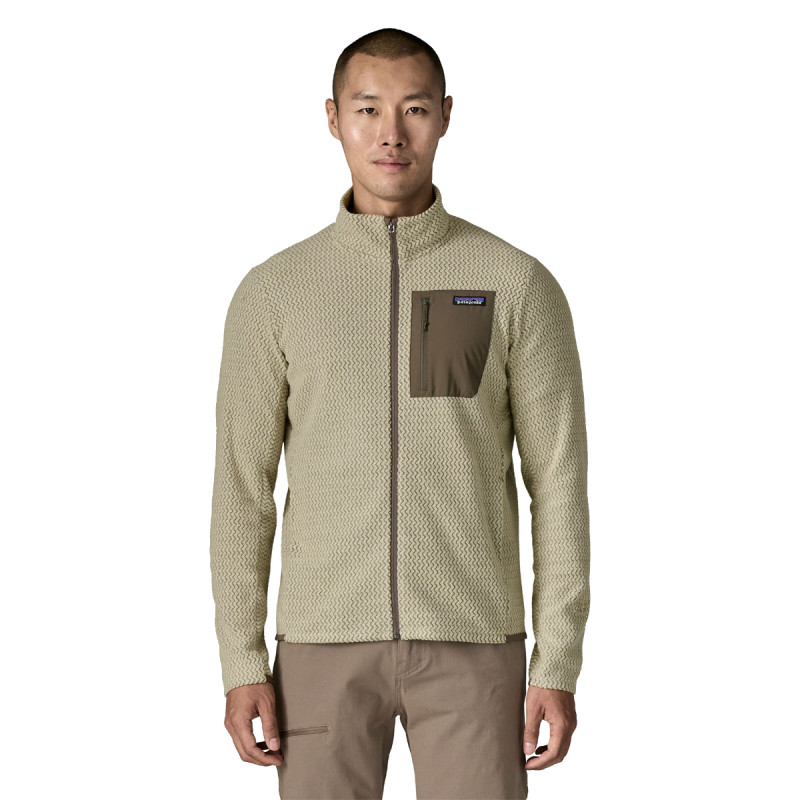 Pánska mikina Patagonia R1 AIR FLEECE JACKET  - béžová