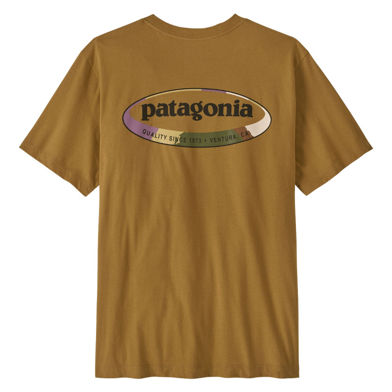 Pánske tričko Patagonia '95 OVAL LOGO T-SHIRT  - hnedá