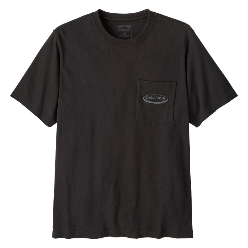 Pánske tričko Patagonia MIDWEIGHT '95 OVAL LOGO POCKET TEE  - čierna