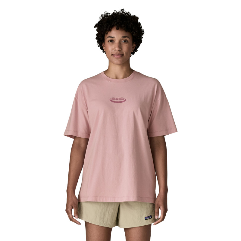Dámské tričko Patagonia '95 OVAL LOGO OVERSIZED T-SHIRT  - světle růžová