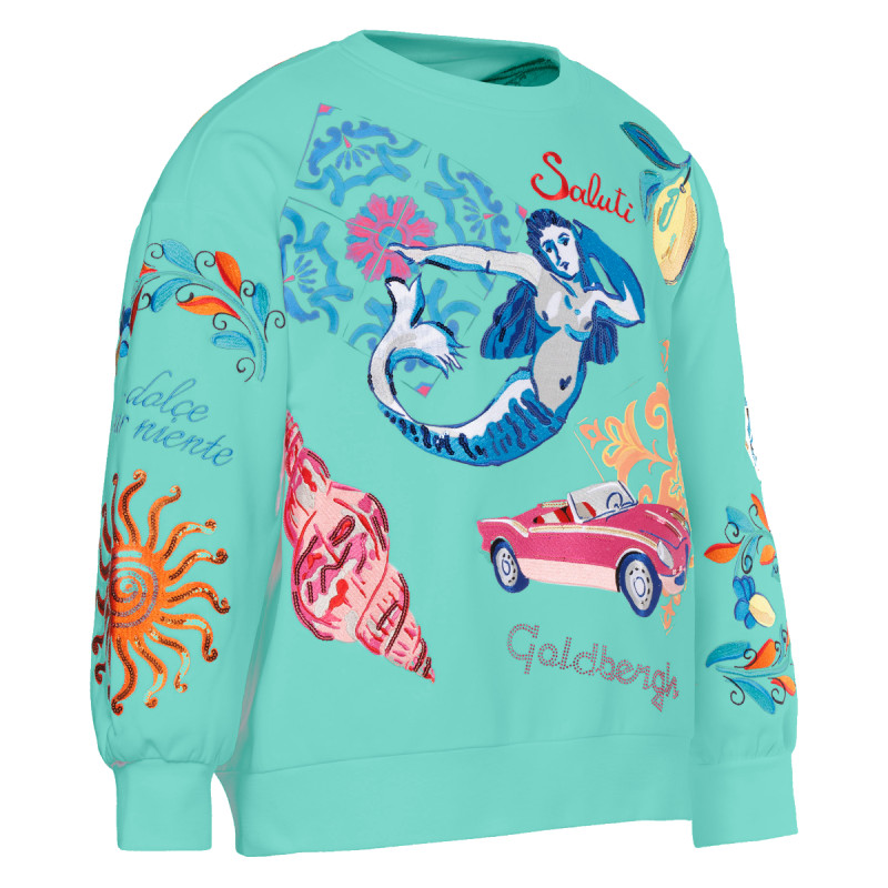 Dámská mikina Goldbergh SERAPHINA  - světle modrá