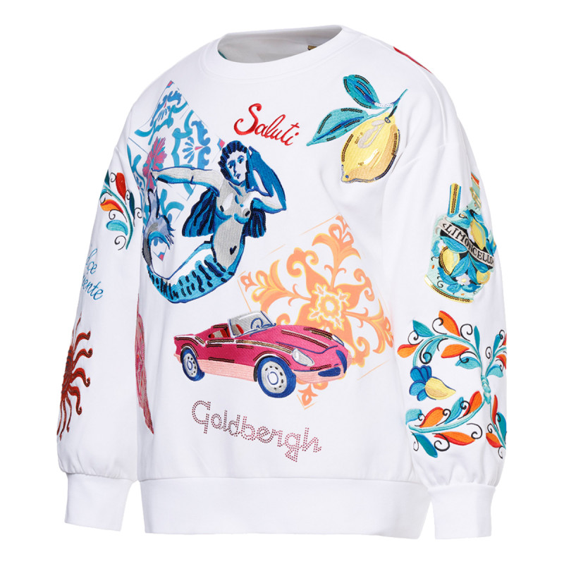 Dámská mikina Goldbergh SERAPHINA  - bílá