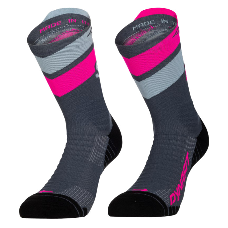 Běžecké ponožky Dynafit ULTRA CREW  - tmavě růžová