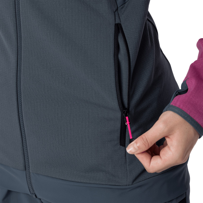 Dámská mikina Dynafit TRANSALPER THERMAL HOODED JACKET  - tmavě šedá
