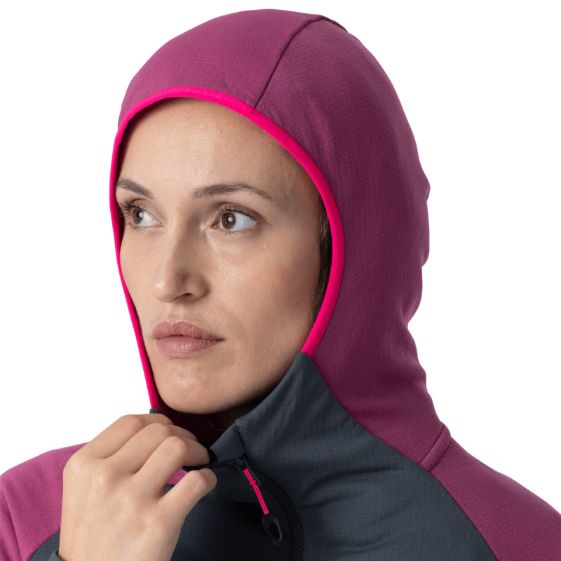 Dámská mikina Dynafit TRANSALPER THERMAL HOODED JACKET  - tmavě šedá
