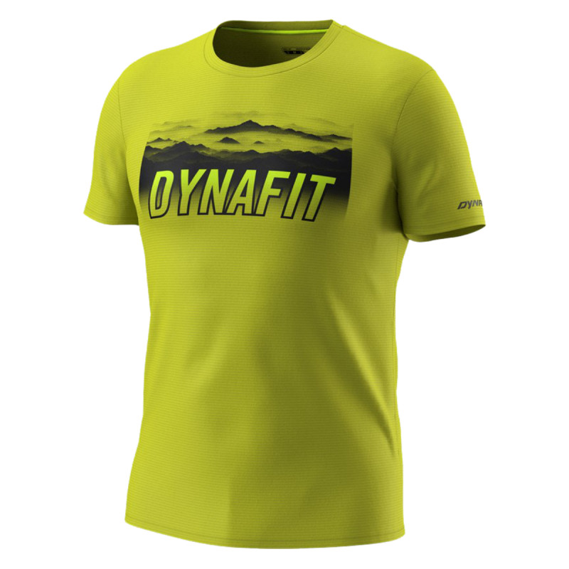 Pánské funkční tričko Dynafit TRANSALPER GRAPHIC SHIRT  - světle zelená