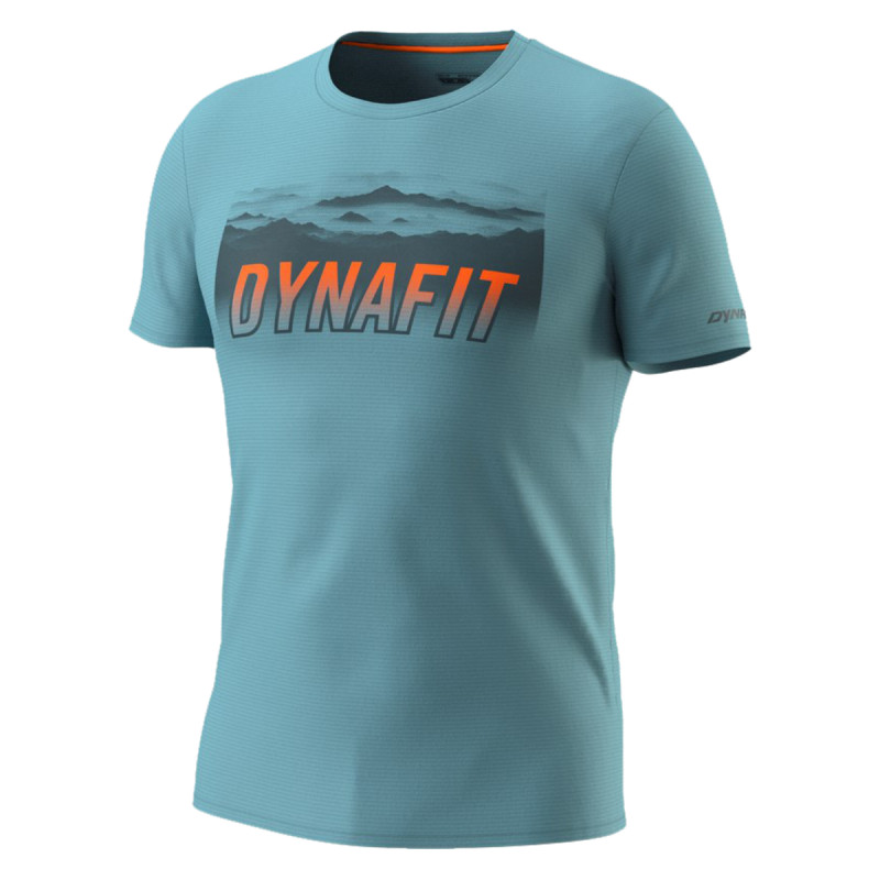 Pánské funkční tričko Dynafit TRANSALPER GRAPHIC SHIRT  - světle modrá