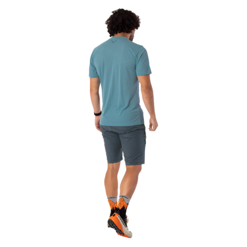 Pánské funkční tričko Dynafit TRANSALPER GRAPHIC SHIRT  - světle modrá