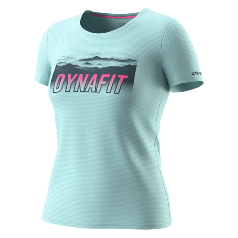 Dámske funkčné tričko Dynafit TRANSALPER GRAPHIC SHIRT  - svetlo modrá