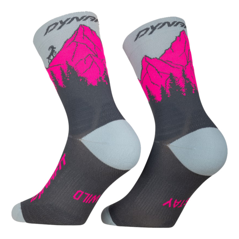 Ponožky Dynafit TRAVERSE CREW  - tmavě růžová