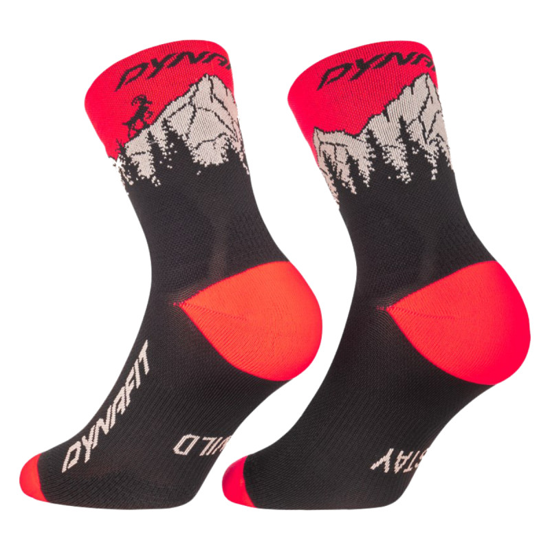 Ponožky Dynafit TRAVERSE MID  - červená