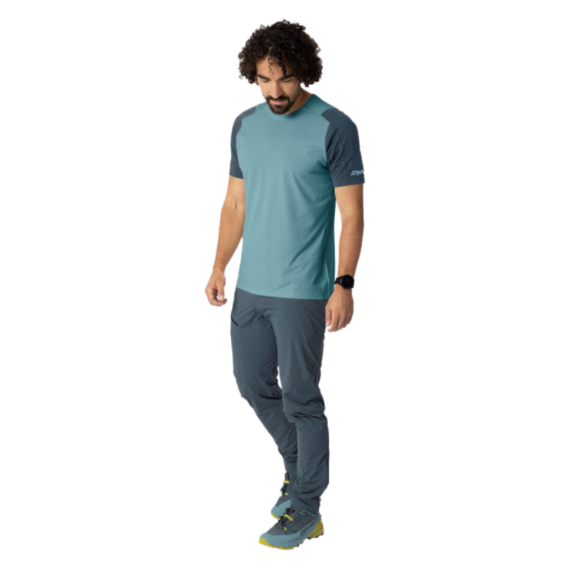 Pánské funkční tričko Dynafit TRANSALPER SHORT-SLEEVED  - světle modrá