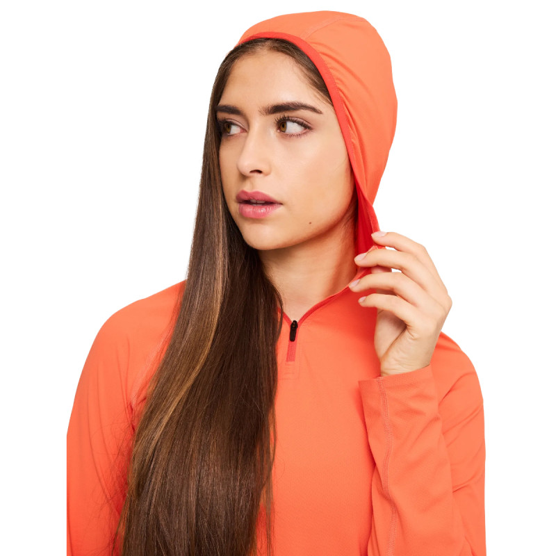 Dámske funkčné tričko Martini Sportswear HILLCLIMB PROTEC HOODED  - svetlo hnedá