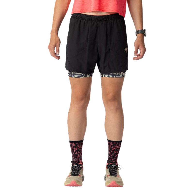 Dámské kraťasy Dynafit TRAIL 2IN1 SHORT  - černá