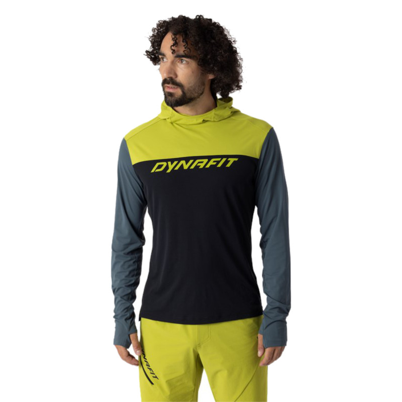 Pánské funkční tričko Dynafit TRAVERSE SUN HOODY  - černá